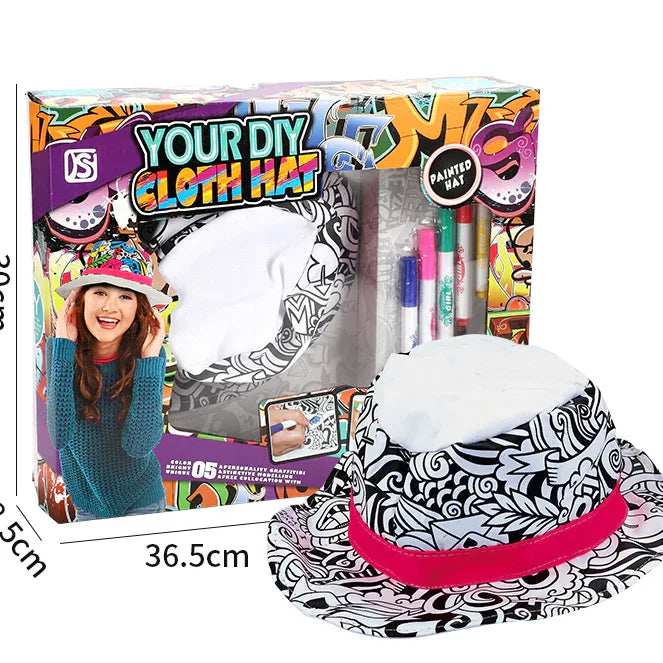 DIY Graffiti Coloring Hat for kids in Kuwait